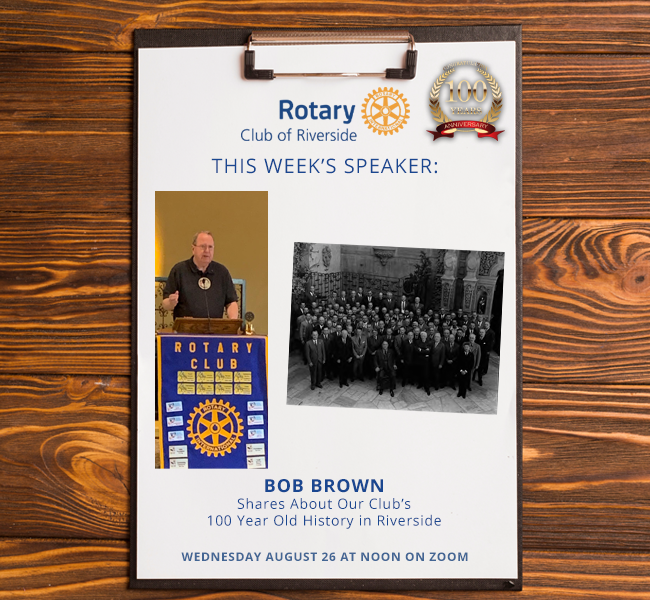 Meeting August 26, 2020 – Club History with Bob Brown