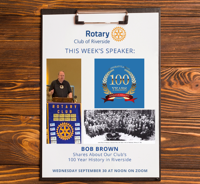 Meeting September 30, 2020 – Club History with Bob Brown