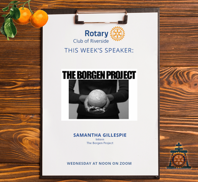 Meeting August 25, 2021 – Samantha Gilespie (The Borgen Project)